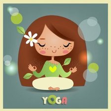 Схема вышивки «niña haciendo yoga»