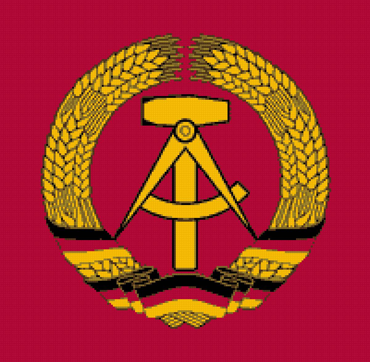 Герб ГДР - east berlin, ddr, герб, гдр, east germany, soviet germany - предпросмотр