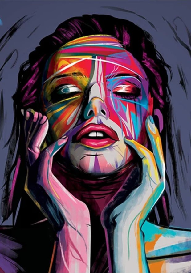 Девушка - арт искусство, девушка, яркая - оригинал