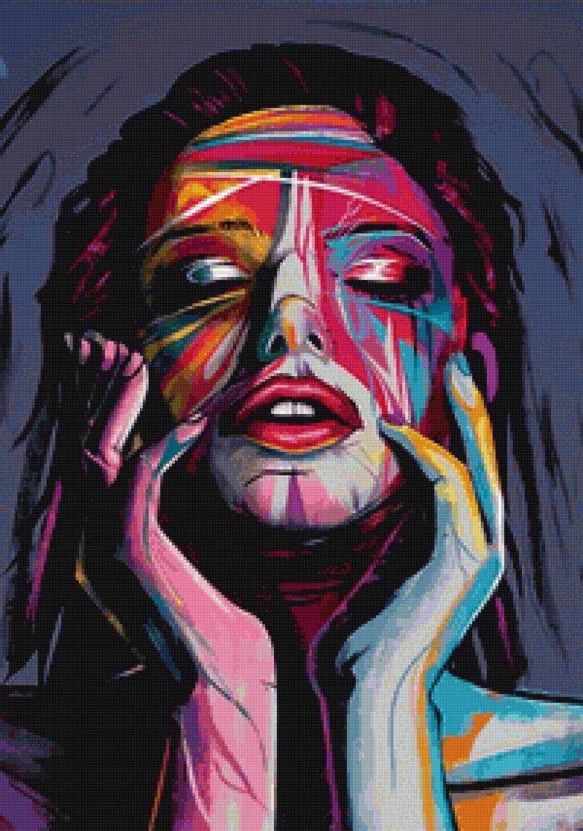 Девушка - арт искусство, яркая, девушка - предпросмотр