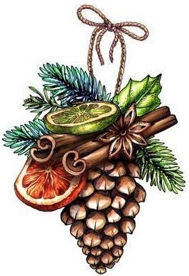 Шишка - декор - оригинал