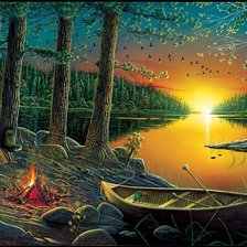 Схема вышивки «у озера»