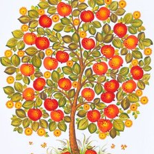 Схема вышивки «яблоня»