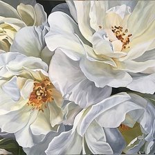 Схема вышивки «Белые цветы»