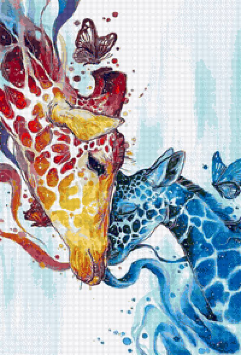 Семья :) - яркий, жираф, животные - предпросмотр