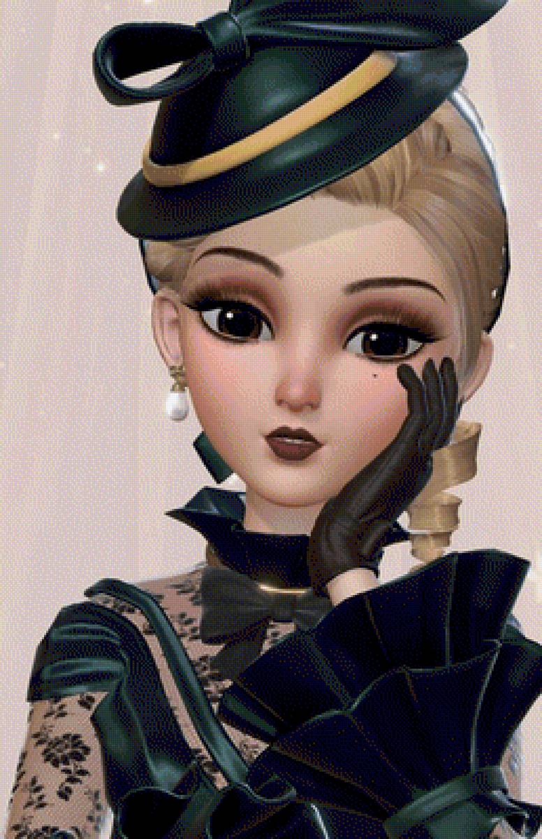 Кукла в зелёном бархате - кукла, девушка, человек - предпросмотр