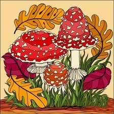 Оригинал схемы вышивки «грибы» (№2465906)