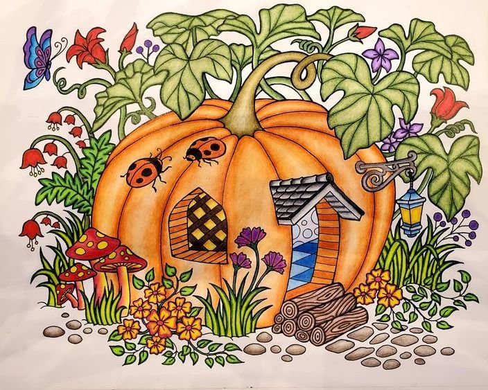 тыква домик - рисунок - оригинал
