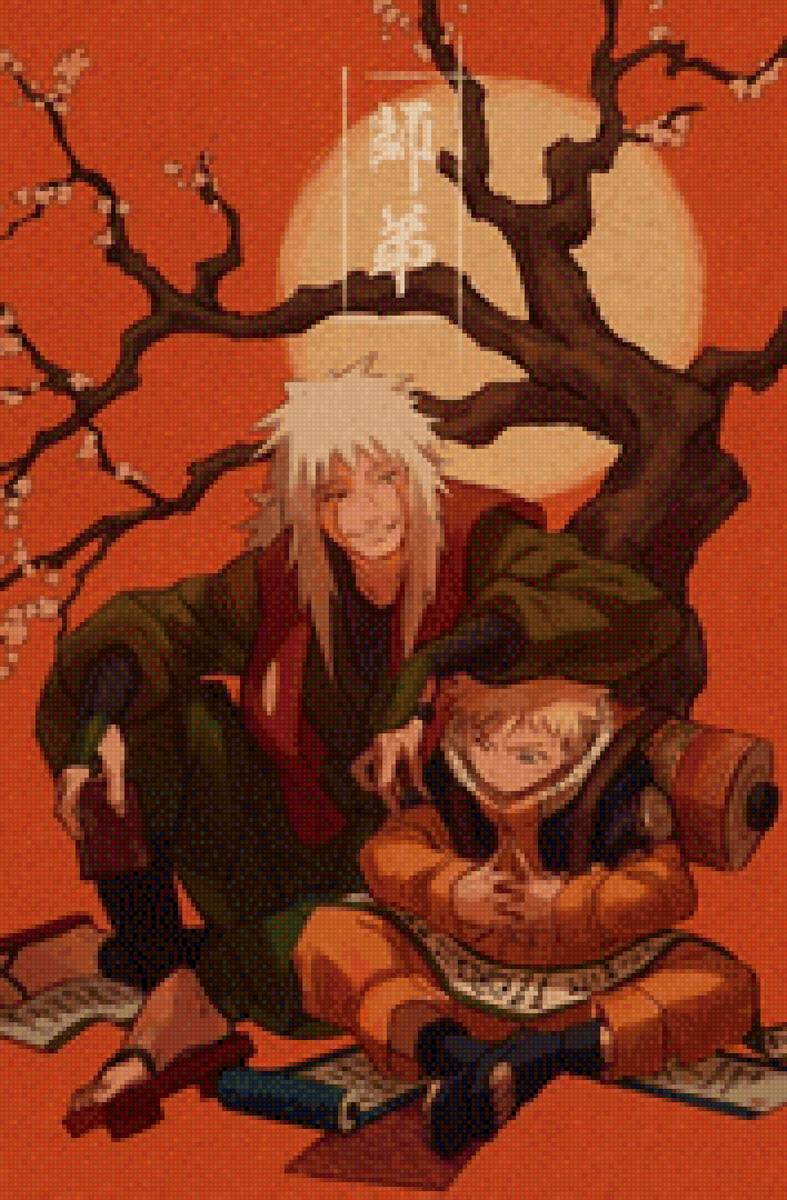 Наруто и Джирайя - ученик и учитель) - джирайя, наруто, аниме - предпросмотр