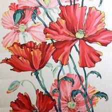 Схема вышивки «маки»