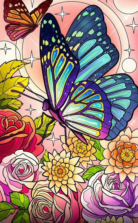 бабочка - панно - оригинал