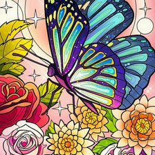 Схема вышивки «бабочка»