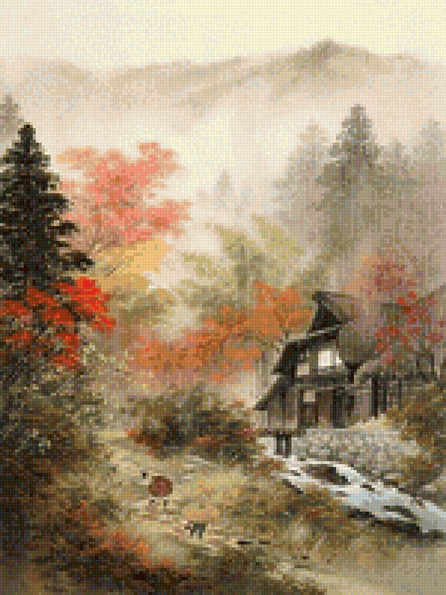 Пейзаж оранж - природа - предпросмотр