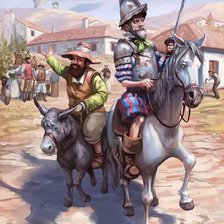 Схема вышивки «QUIJOTE Y SANCHO»