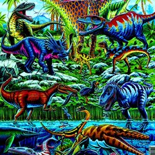Оригинал схемы вышивки «динозавры» (№2468919)