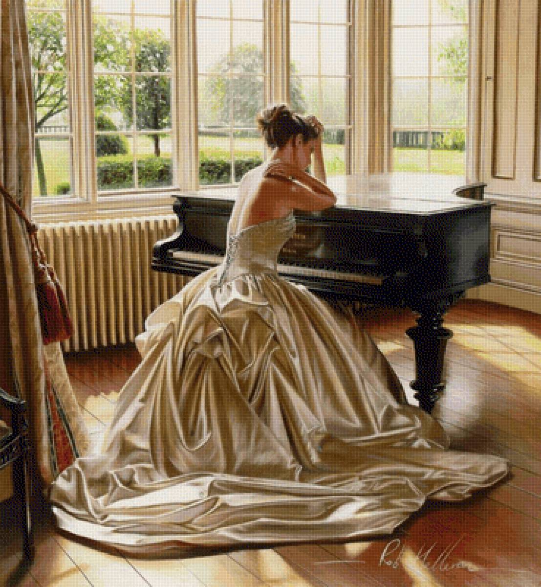 novia al piano - chica, piano, novia - предпросмотр