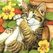 Схема вышивки «Котенок»