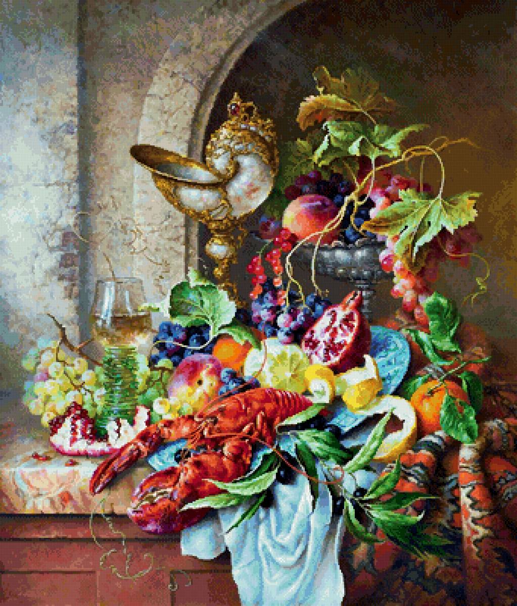 Натюрморт - лобстер, святослав сметанин, натюрморт, омар - предпросмотр