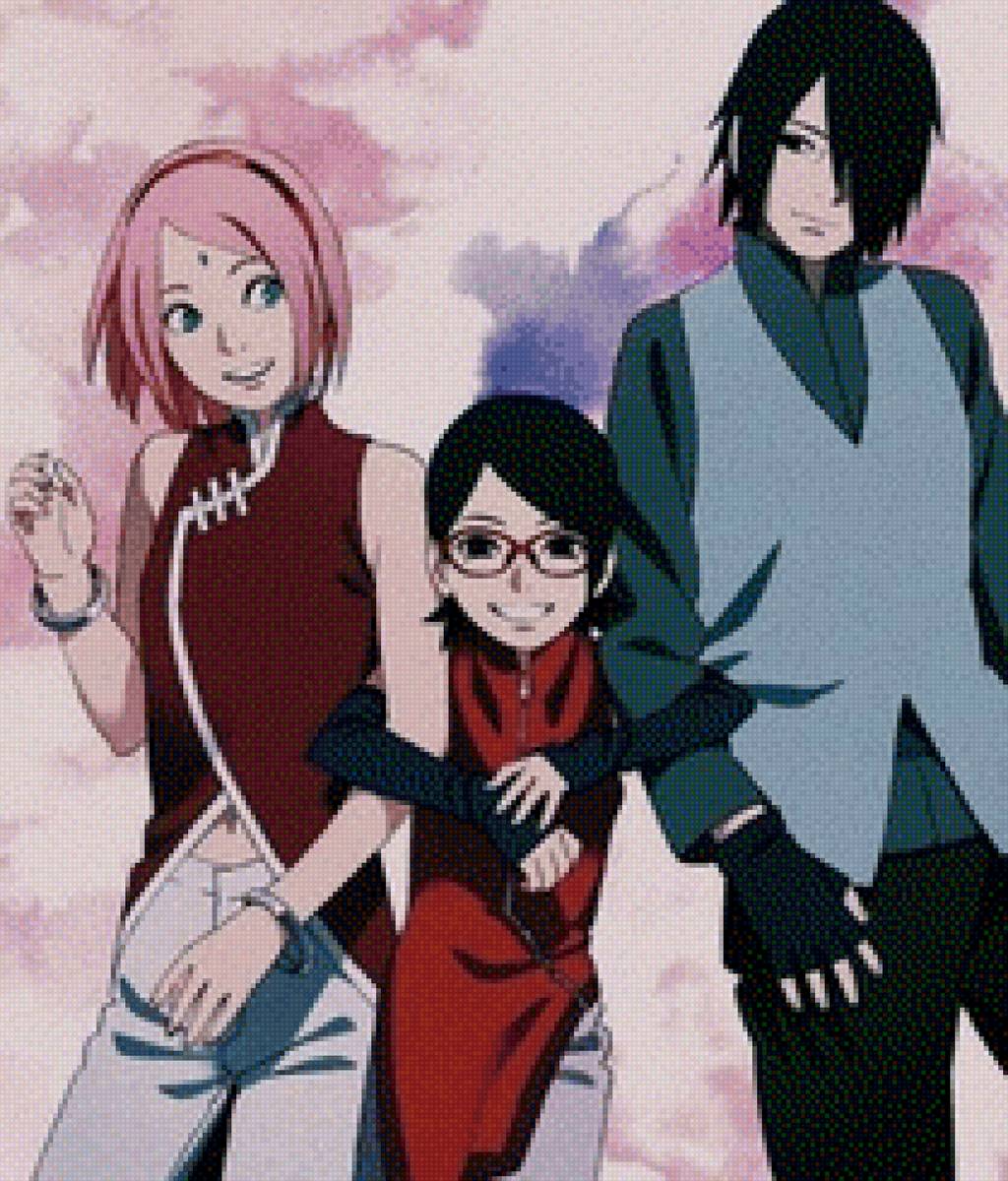 Саске и его семья) - аниме, саске, наруто - предпросмотр