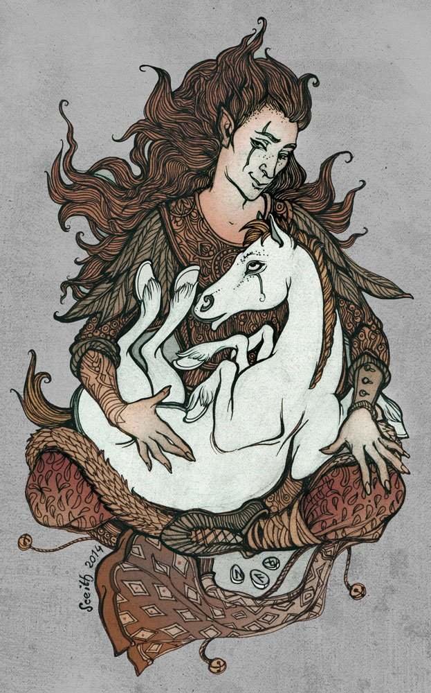 Локи и Слейпнир - локи, скандинавская мифология, слейпнир - оригинал