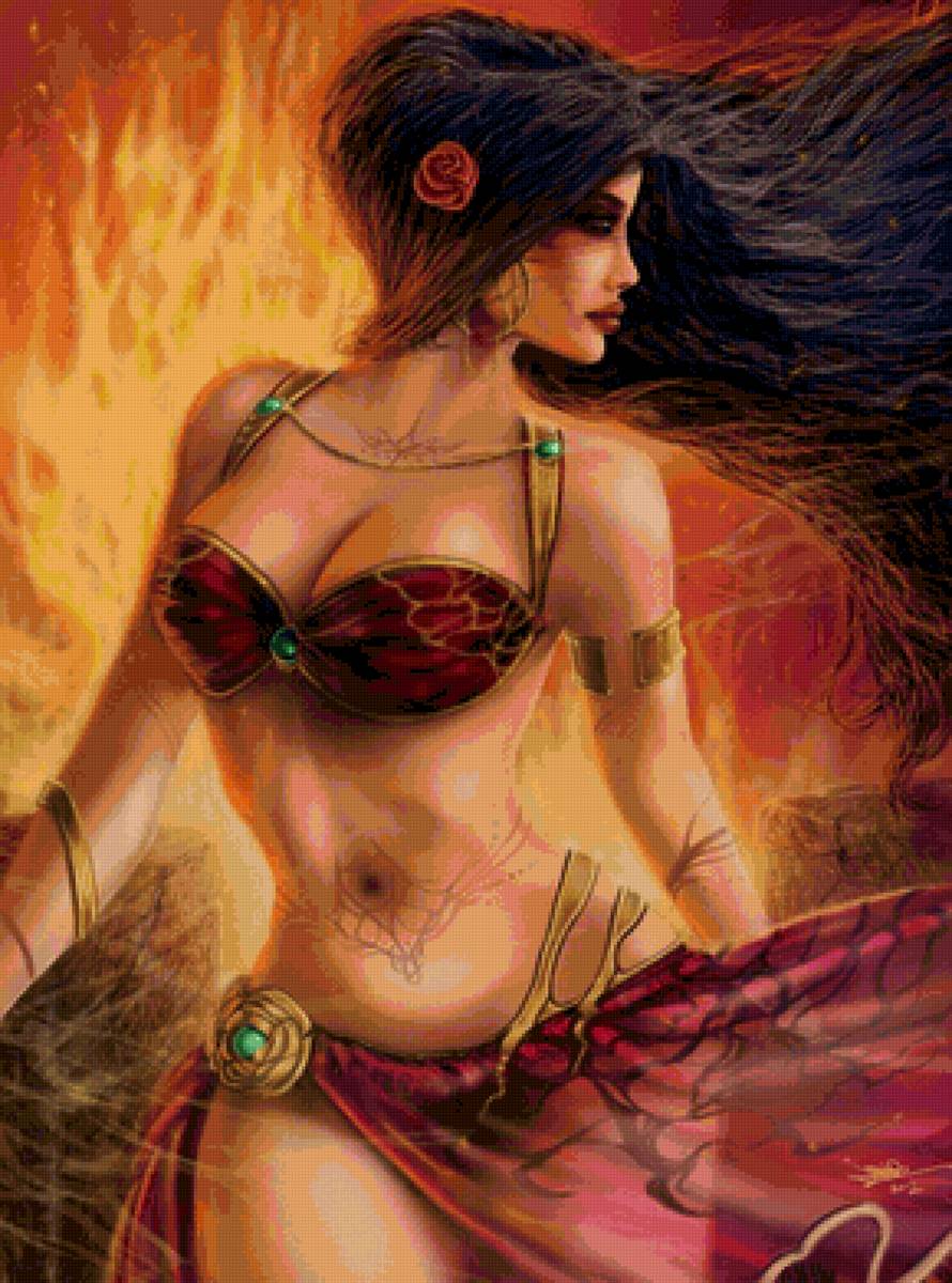 девушка - огонь - предпросмотр