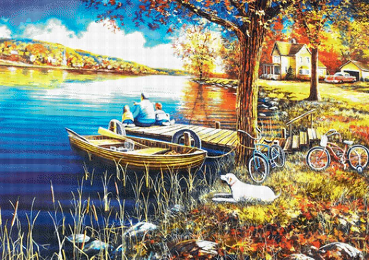 Дедушкина история - картины, природа, дедушка, деревня, детство, семья - предпросмотр