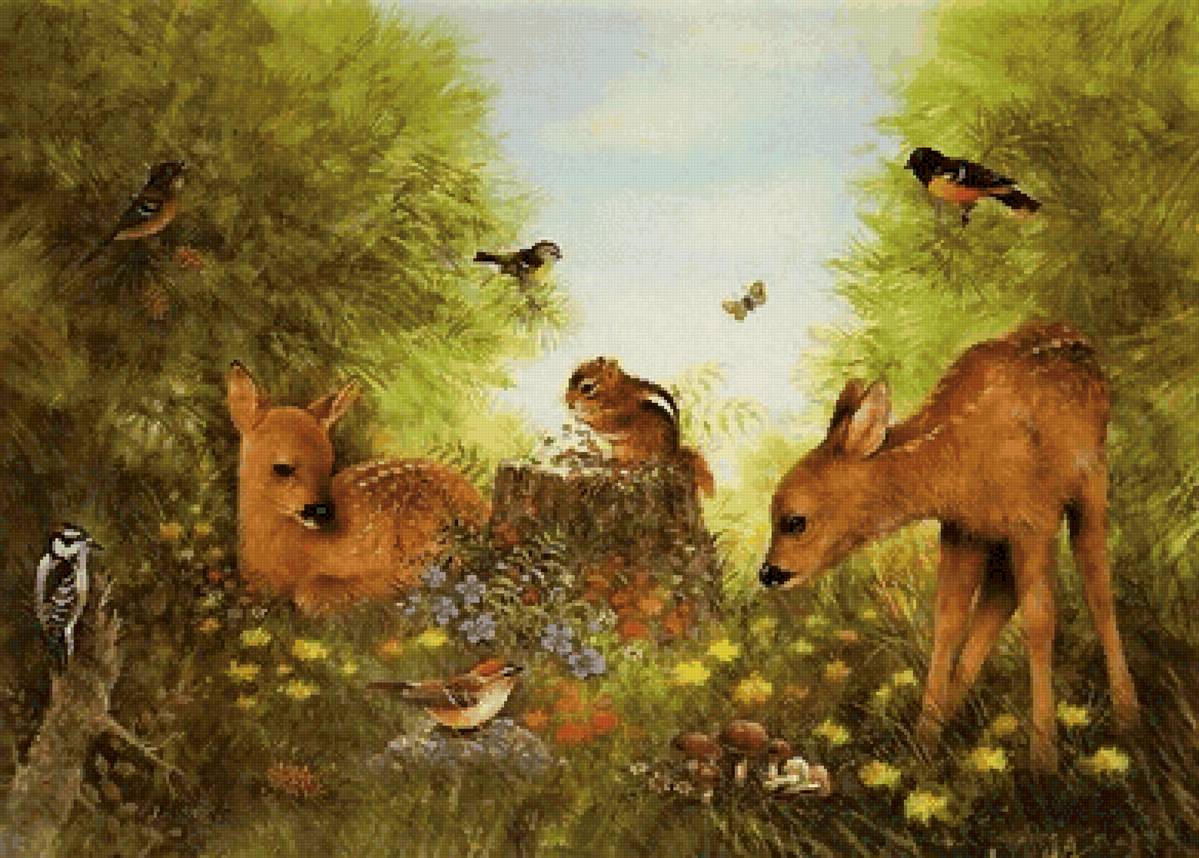 Оленята - животные - предпросмотр