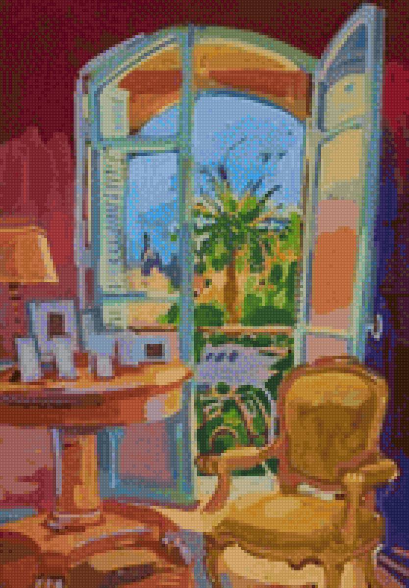 Солнечный день - illustration art, gouache art, art painting - предпросмотр