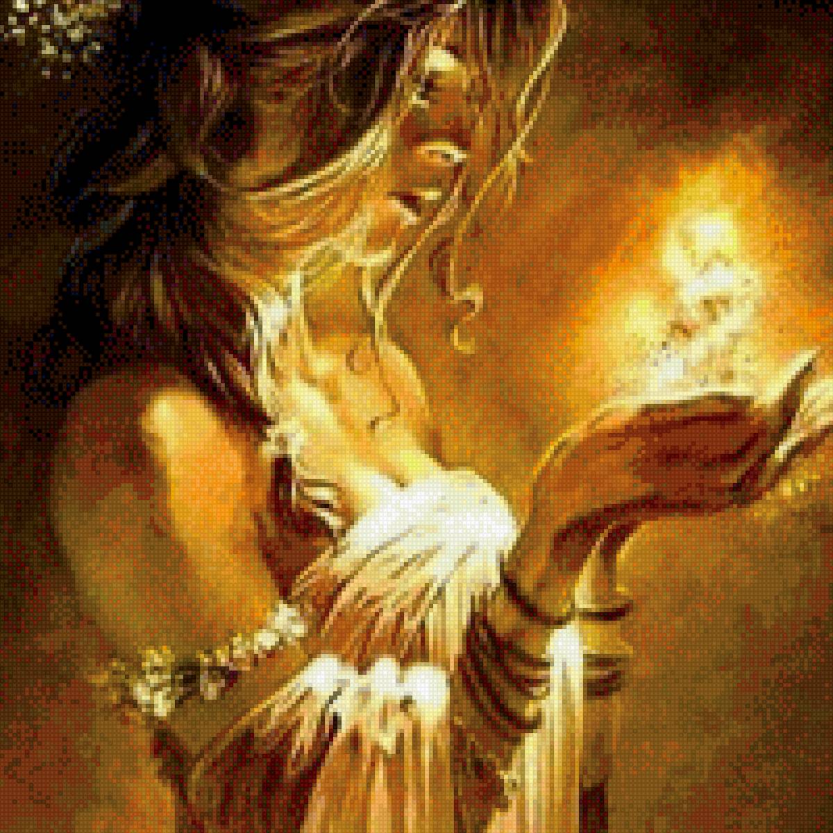 Девушка - девушка. дева. свеча. - предпросмотр