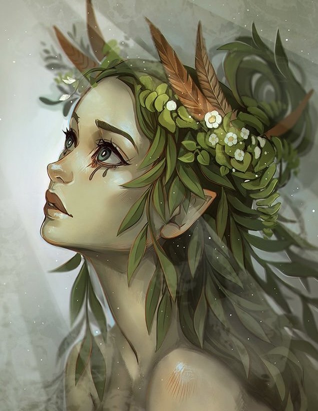 Лесная нимфа - девушка - оригинал