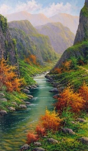 Горная река - пейзажи - оригинал