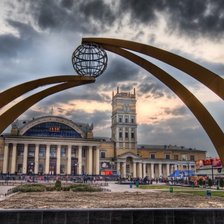 Схема вышивки «Вокзал Харьков»