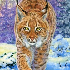 Схема вышивки «Рысь»