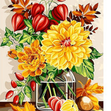 Схема вышивки «яркий букет»
