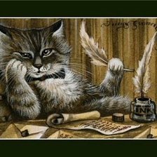 Схема вышивки «кот»