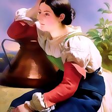 Схема вышивки «По картине. Девушка с кувшином»