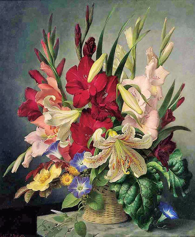 Букет гладиолусов - букет гладиолусов, гладиолусы, джон николс - оригинал