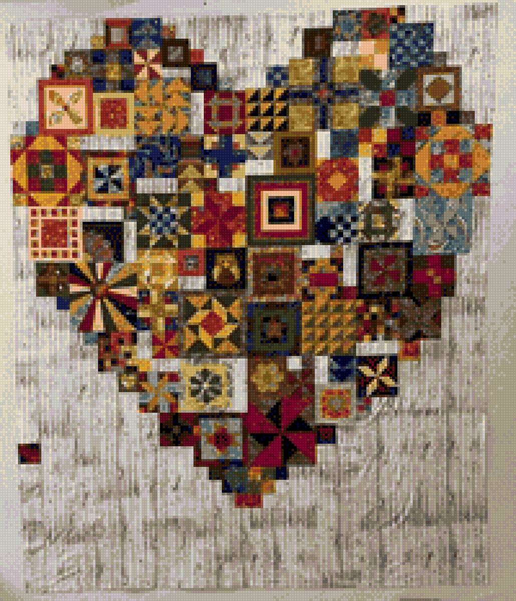 Corazón de patchwork - предпросмотр