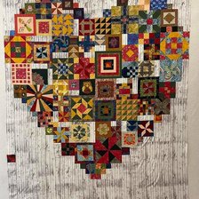 Схема вышивки «Corazón de patchwork»