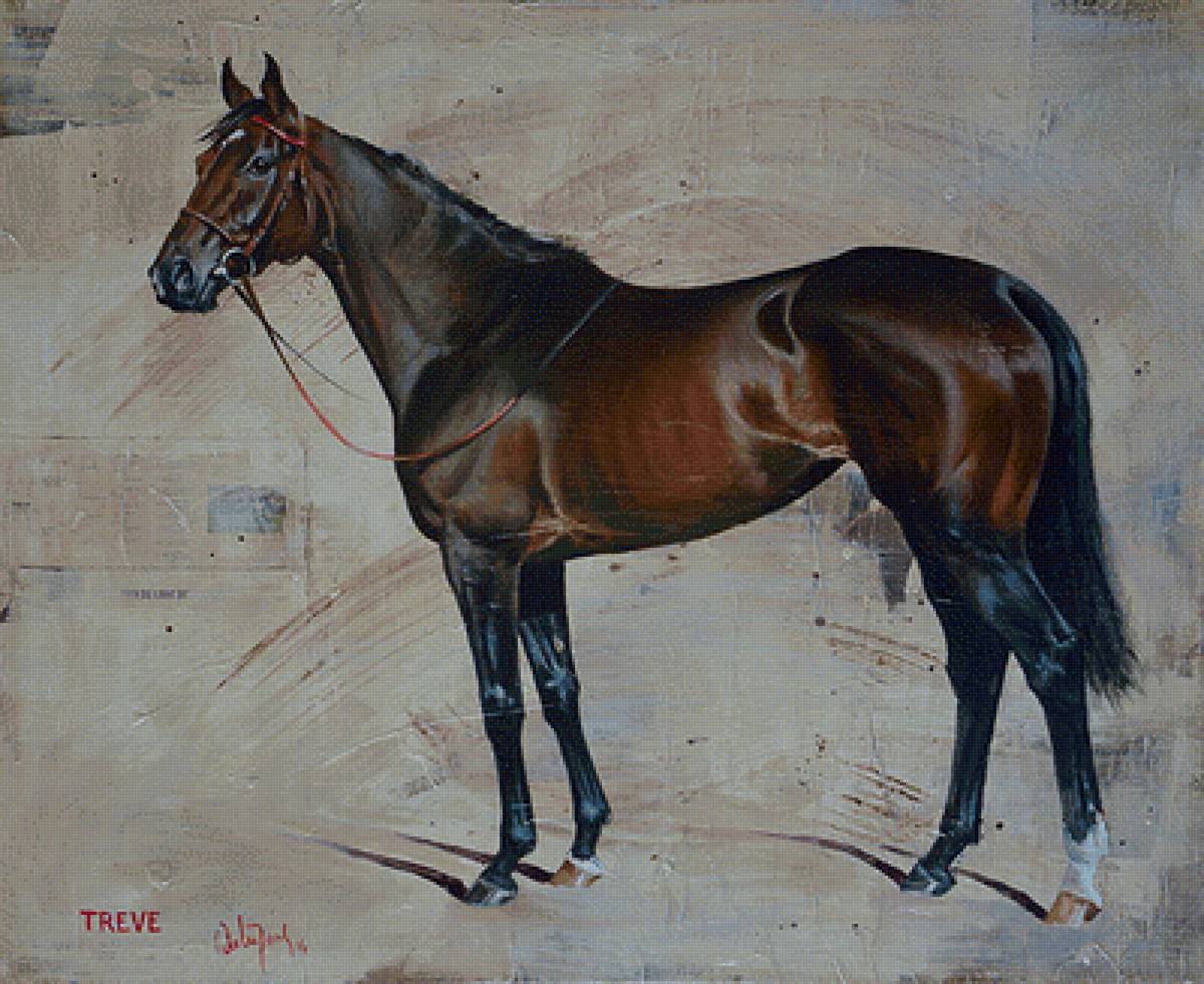 художник  Hubert de Watrigant - животное, лошадь, художник - предпросмотр