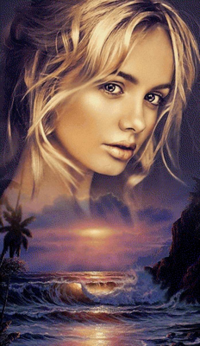 Мечты о море - девушка, море - предпросмотр