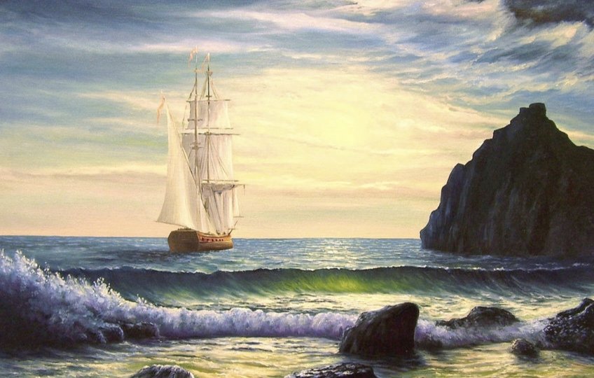 Морской пейзаж - пейзаж, море - оригинал