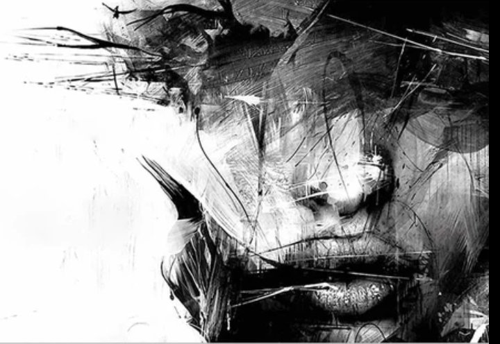 Девушка монохром - девушка, монохром, абстракция - оригинал