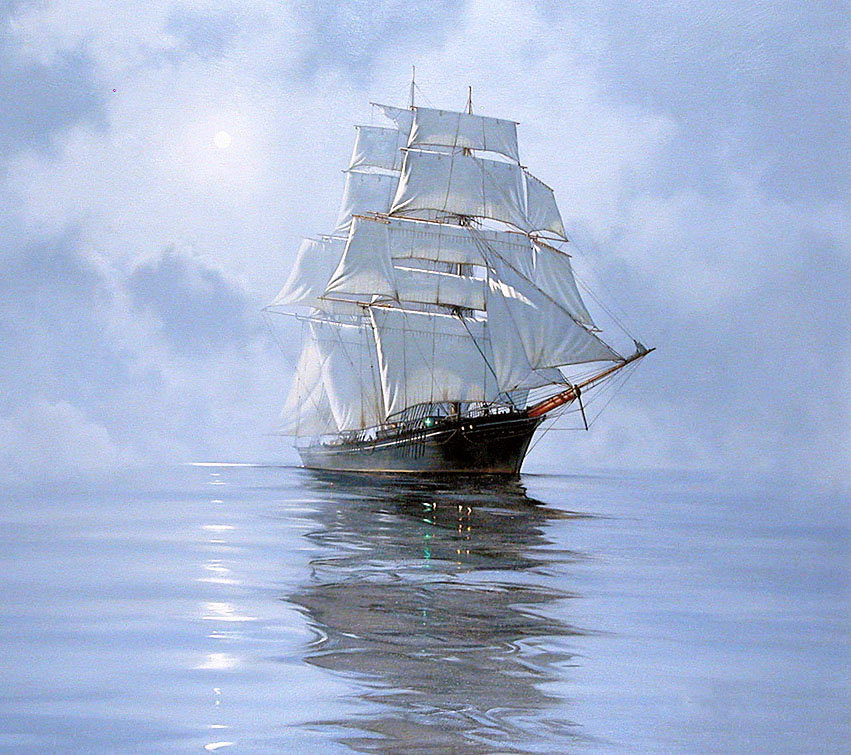 Парусник - море, парусник - оригинал