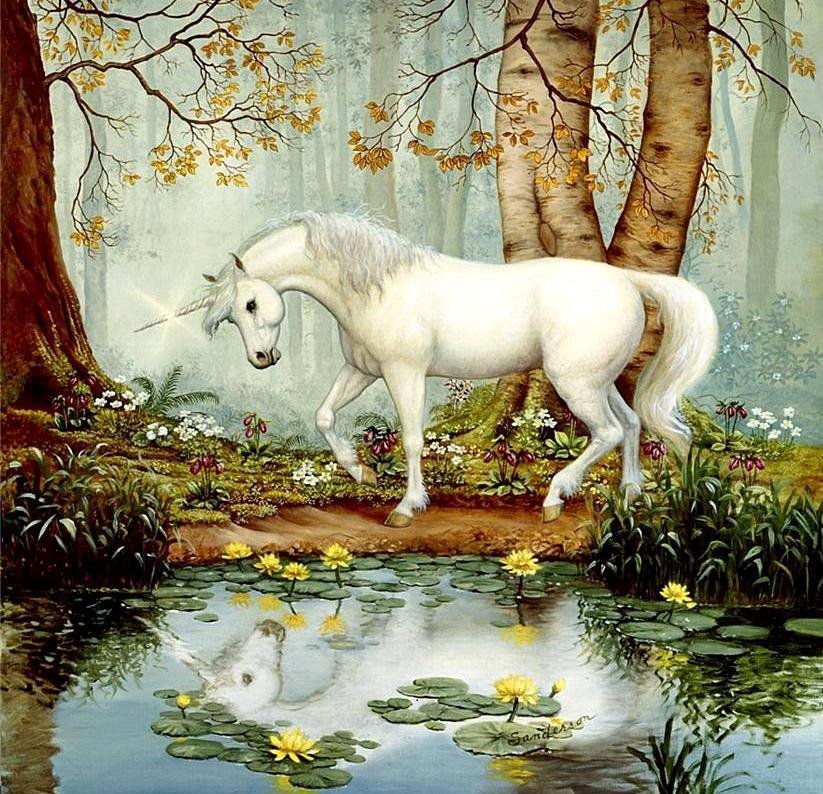 Единорог - природа, единорог, осень - оригинал