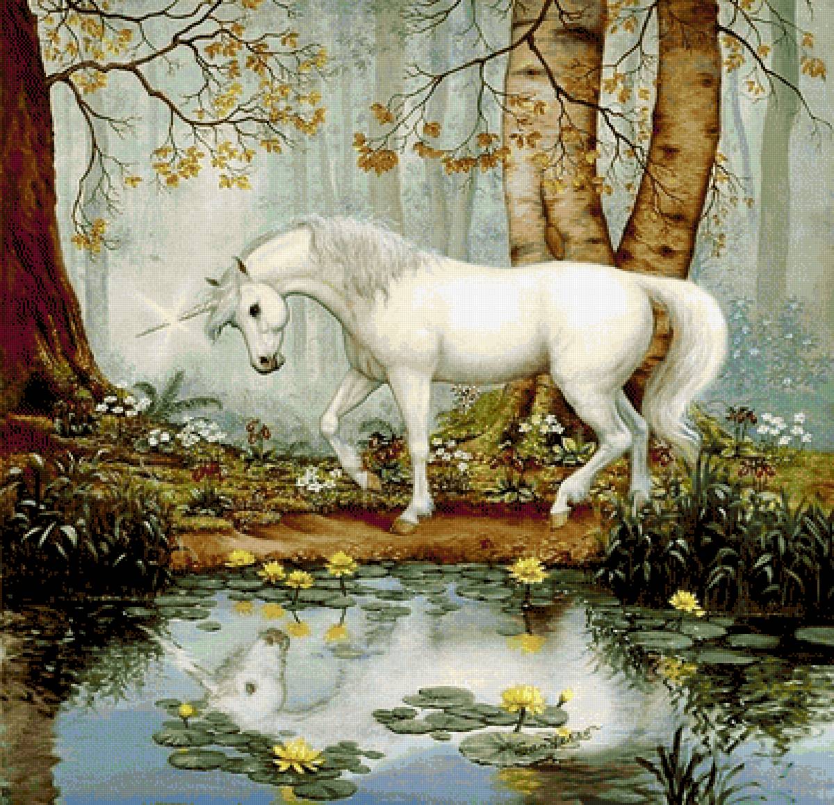 Единорог - единорог, осень, природа - предпросмотр