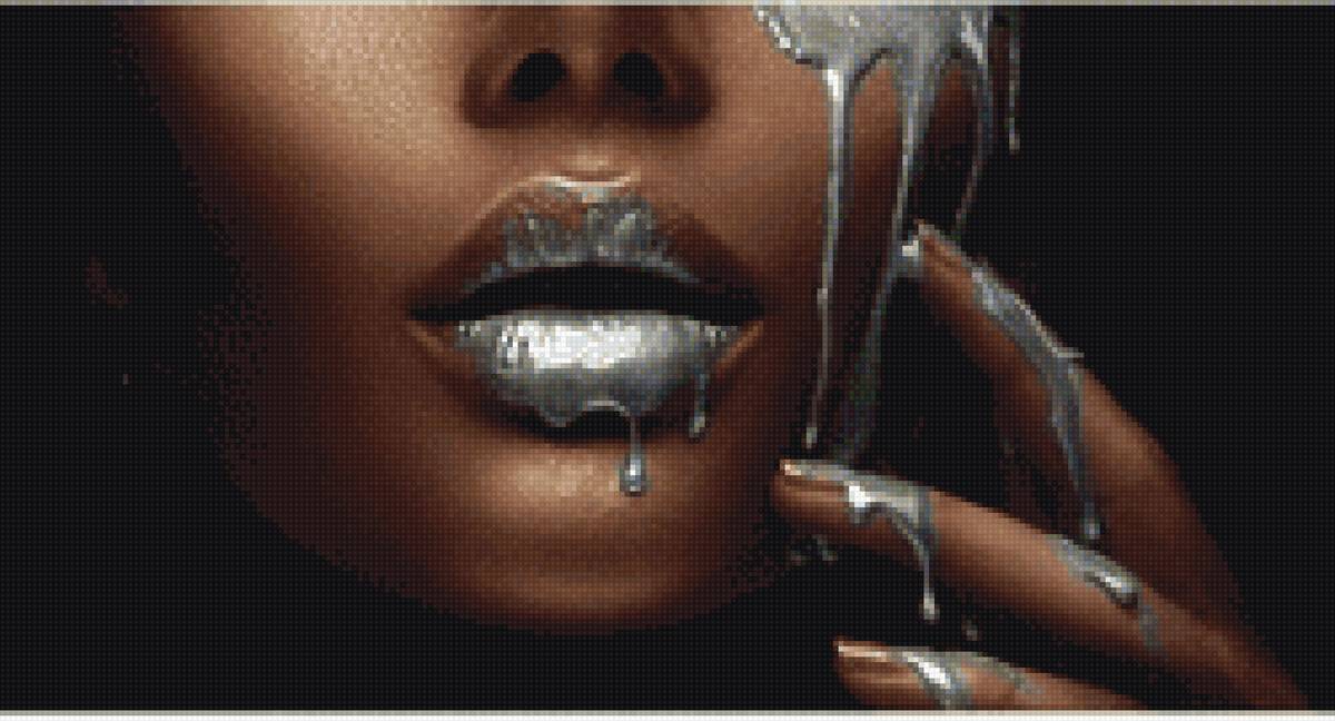 Девушка - губы, девушка - предпросмотр