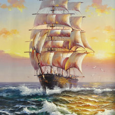 Схема вышивки «Корабль»