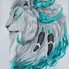 Схема вышивки «Лев»