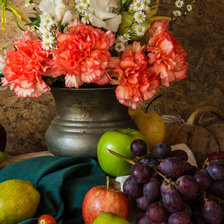 Схема вышивки «натюрморт цветы»